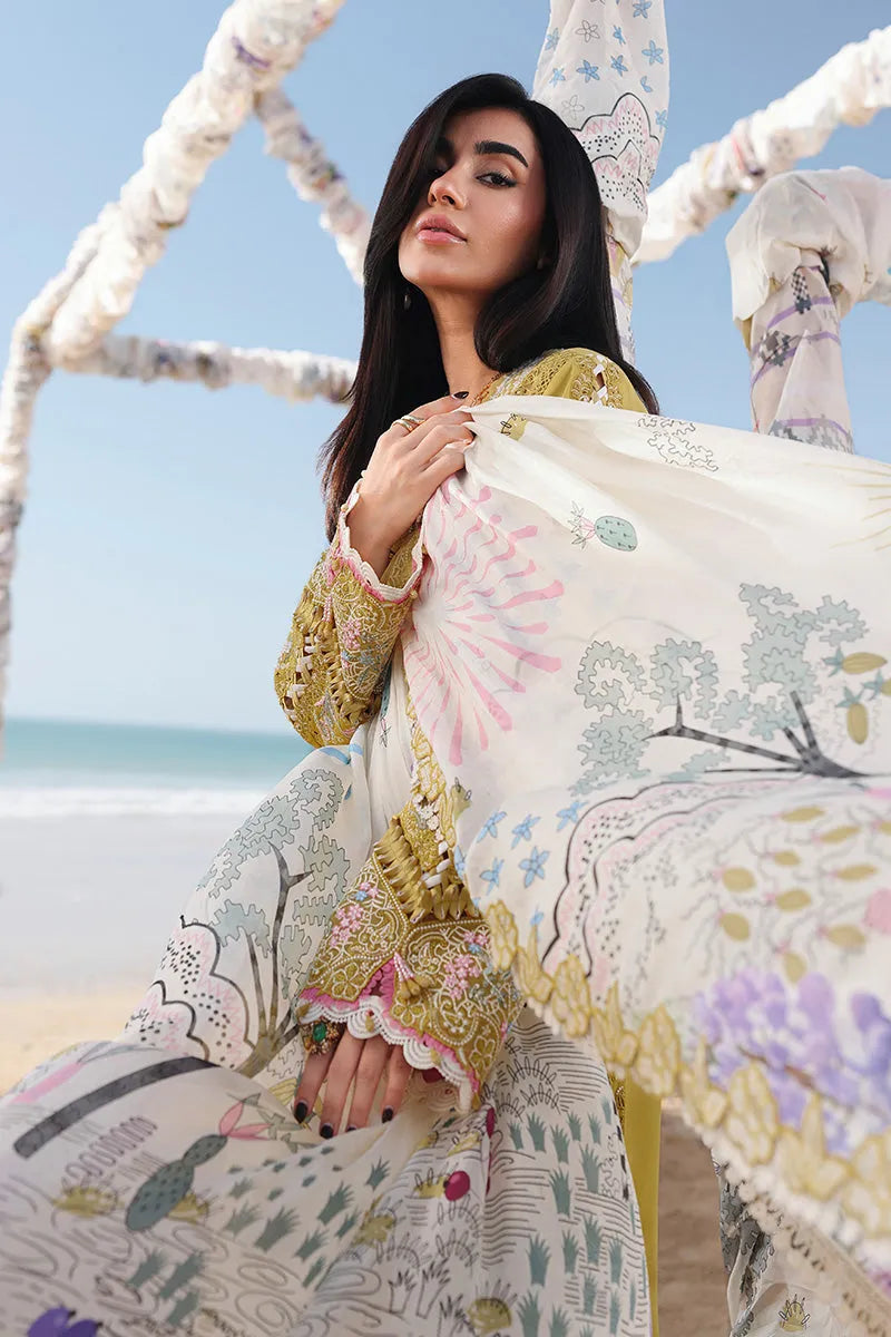 Anahita - Luxury Lawn 3PC Chikenkari Heavy Embroidered Suit | KB-074 Unstitched Summer Luxe '26