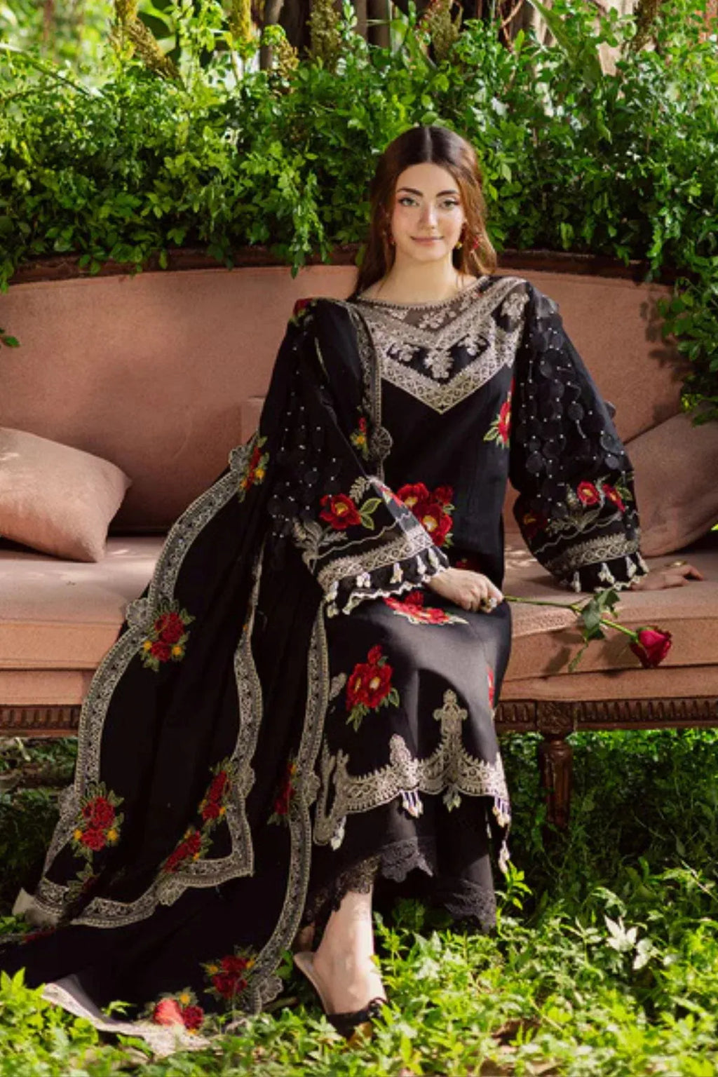 Haya - Luxury Lawn Heavy Embroidered 3PC Suit | Unstitched