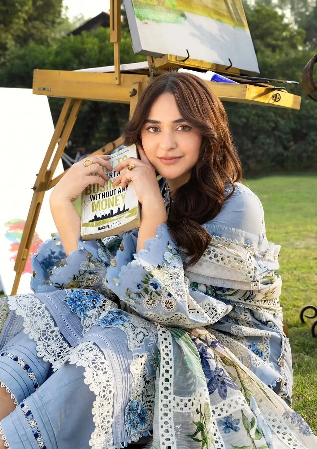Wafa - Luxury Lawn 3PC Chikenkari Heavy Embroidered Suit | KB-078 Unstitched Summer Luxe '26
