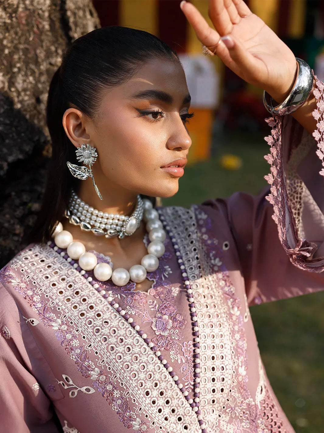 Sahar - Luxury Lawn 3PC Chikenkari Heavy Embroidered Suit | KB-077 Unstitched Summer Luxe '26