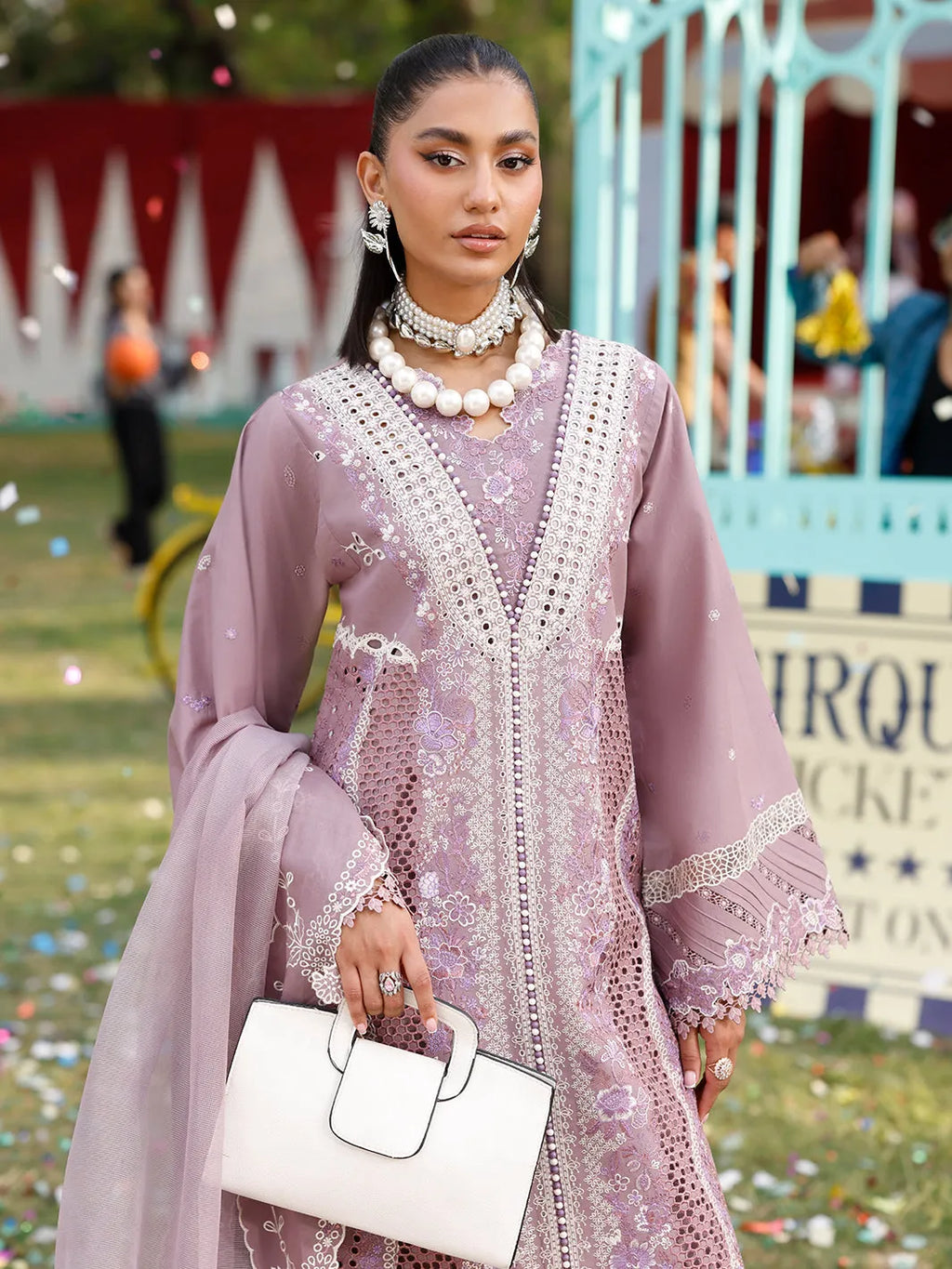 Sahar - Luxury Lawn 3PC Chikenkari Heavy Embroidered Suit | KB-077 Unstitched Summer Luxe '26