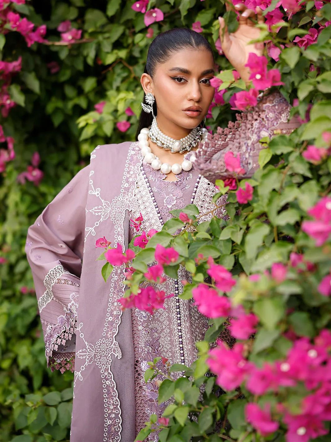Sahar - Luxury Lawn 3PC Chikenkari Heavy Embroidered Suit | KB-077 Unstitched Summer Luxe '26