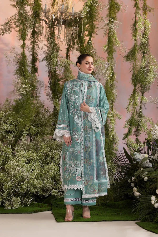 Dalia - Luxury Lawn 3PC Chikenkari Heavy Embroidered Suit | KB-073 Unstitched Summer Luxe '26