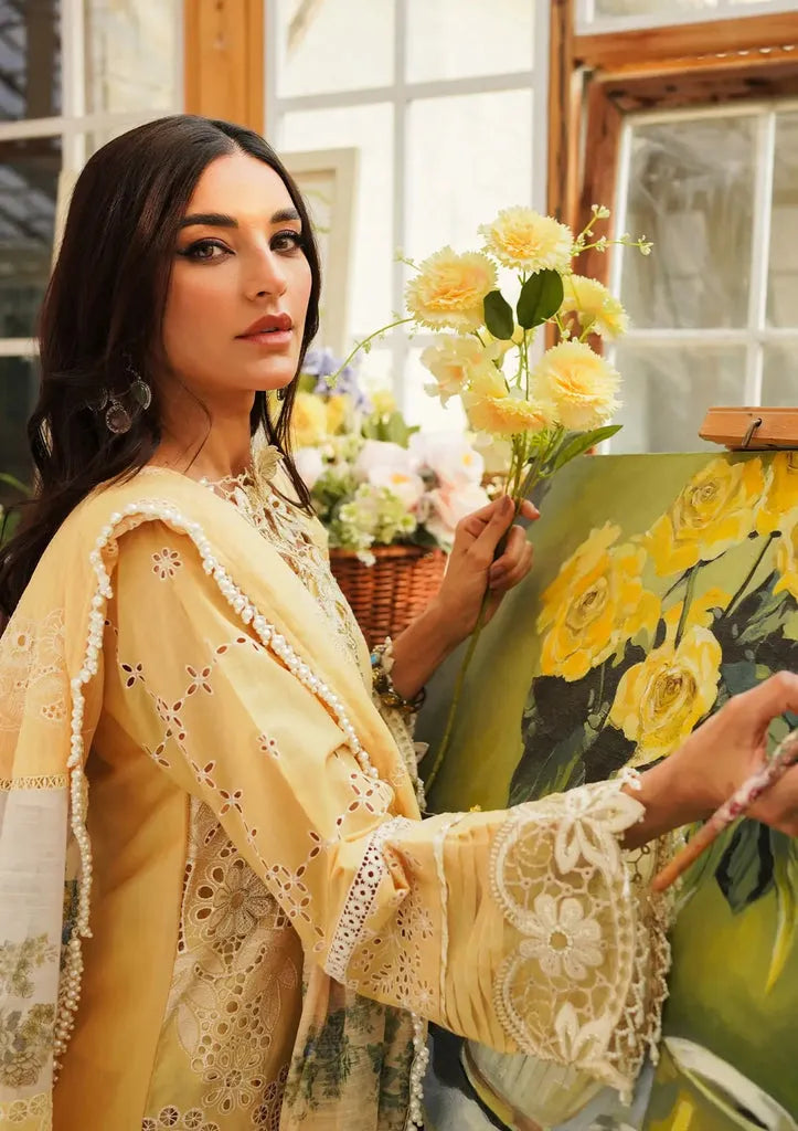 Zaroon Kahf - Luxury Lawn 3PC Chikenkari Heavy Embroidered Suit | Unstitched Summer Luxe '26