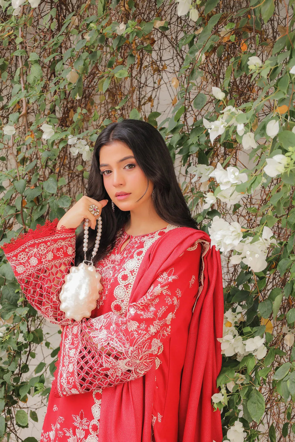 Sadaf - Luxury Lawn 3PC Chikenkari Heavy Embroidered Suit | Unstitched Summer Luxe '26