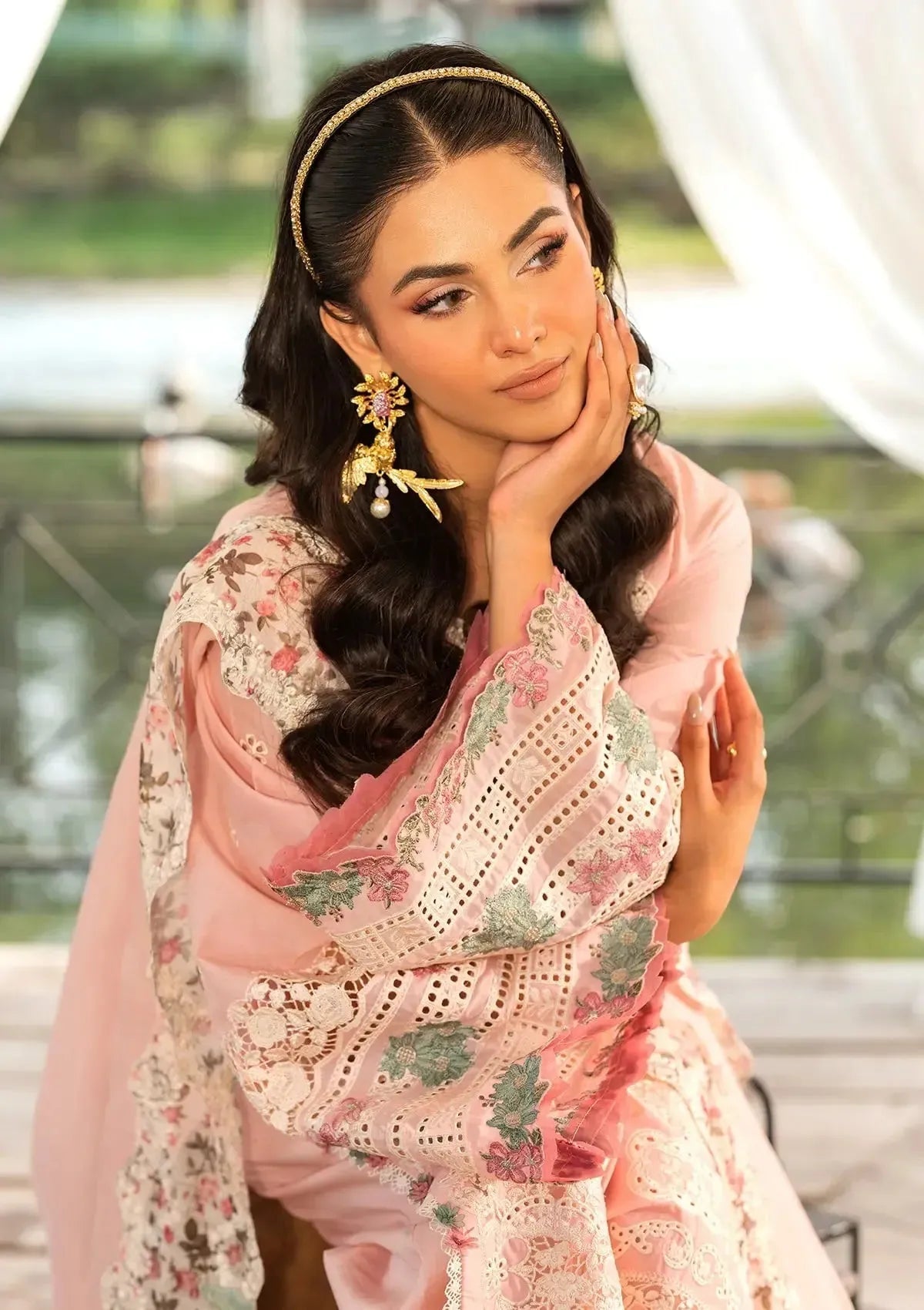 Zayna - Luxury Lawn 3PC Chikenkari Heavy Embroidered Suit | Unstitched Summer Luxe '26