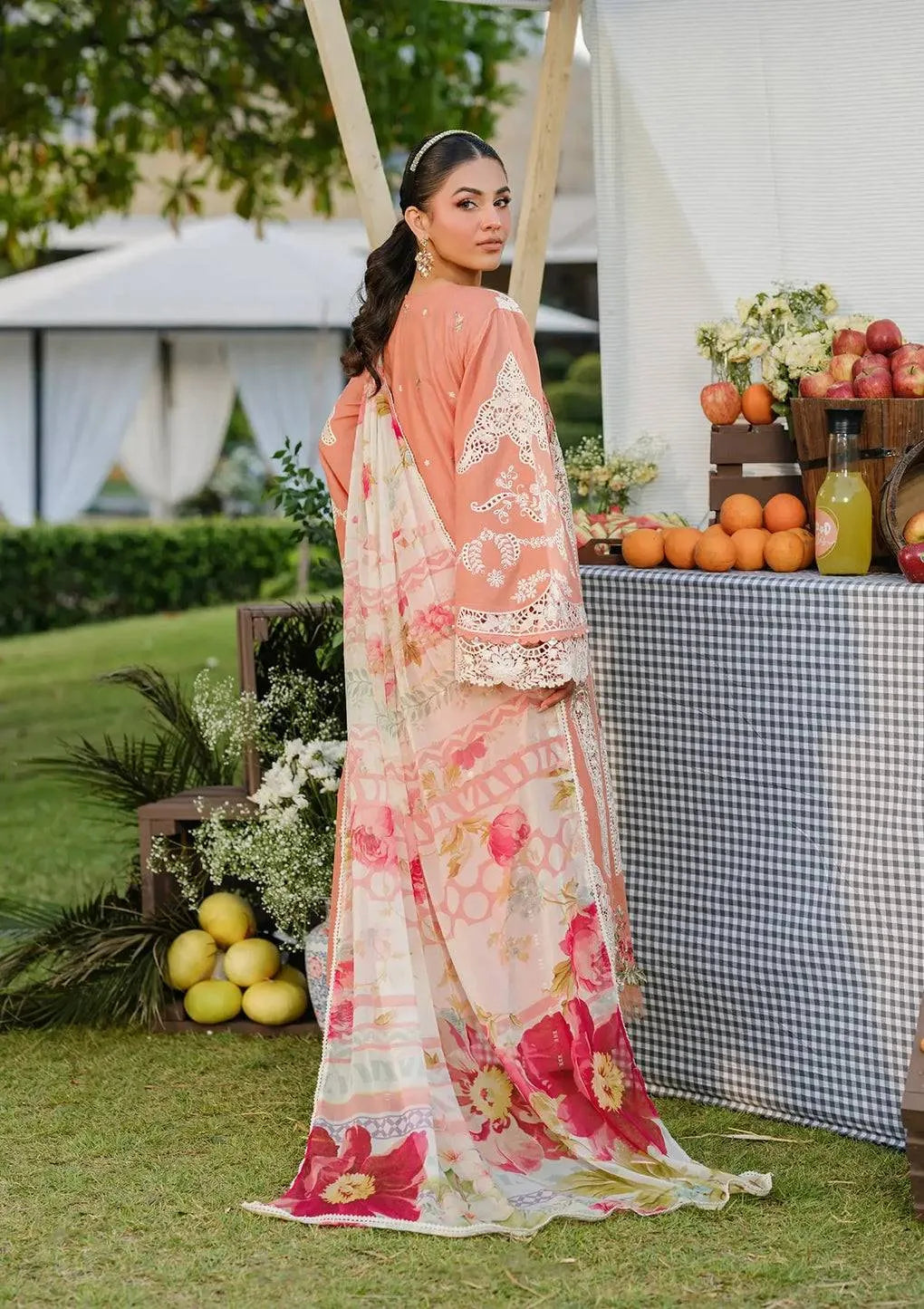 Mehwar - Luxury Lawn 3PC Chikenkari Heavy Embroidered Suit | Unstitched Summer Luxe '26