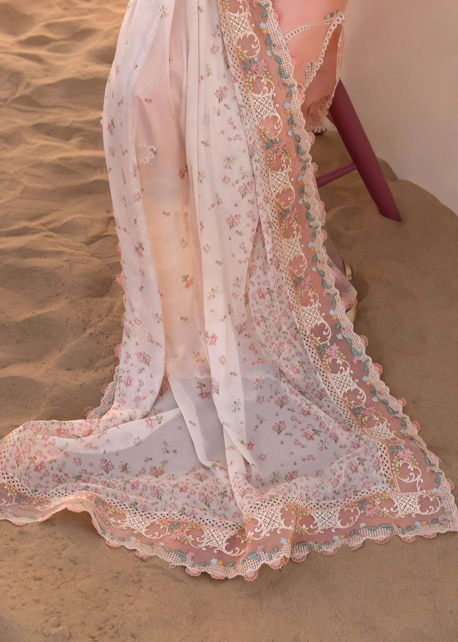 Hande - Luxury Lawn 3PC Chikenkari Heavy Embroidered Suit | KB-066 Unstitched Summer Luxe '26