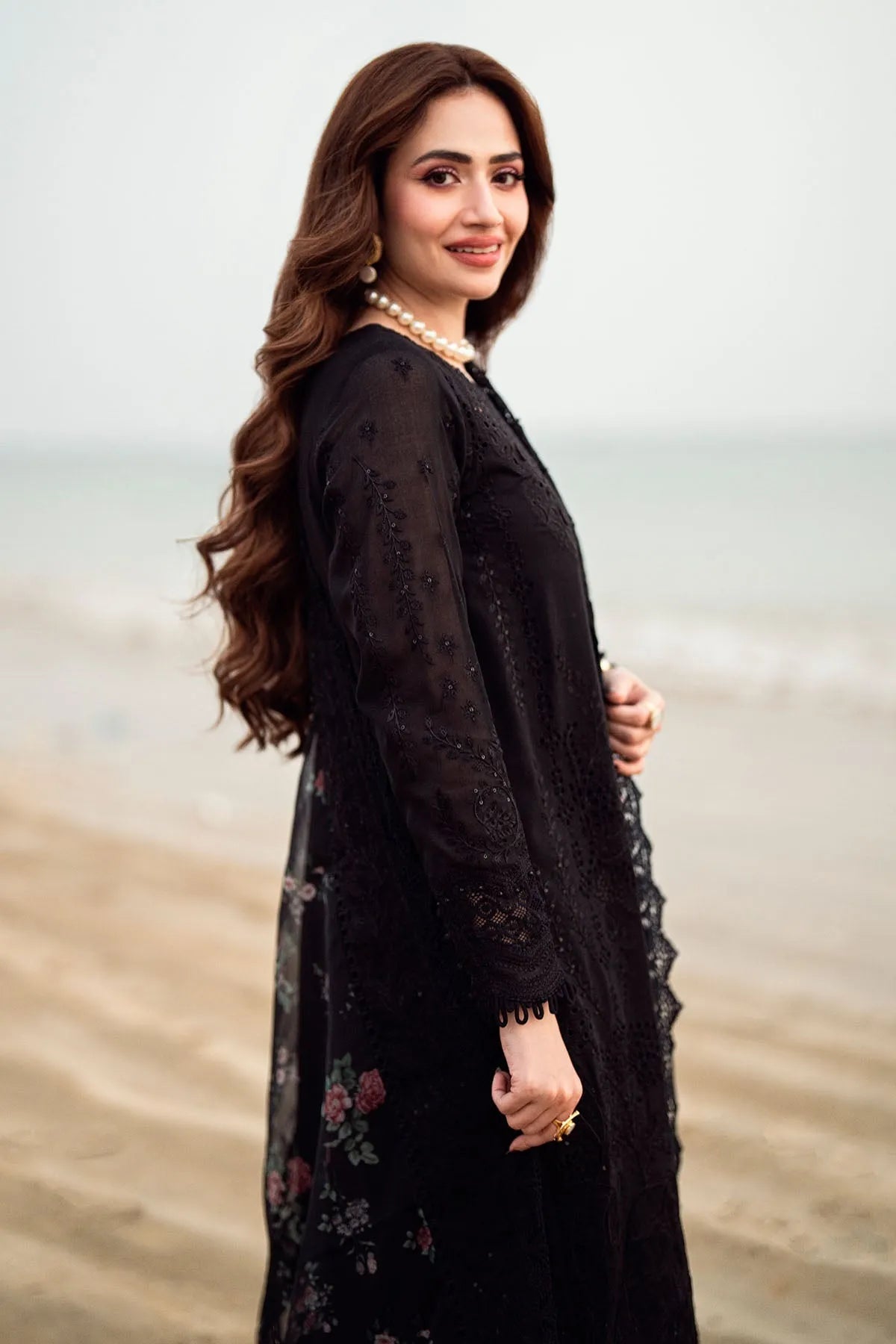 Nureh - Luxury Lawn 3PC Chikenkari Heavy Embroidered Suit | KB-063 Unstitched Summer Luxe '26