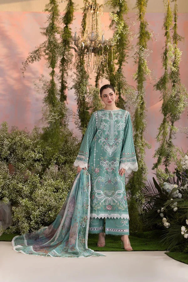Dalia - Luxury Lawn 3PC Chikenkari Heavy Embroidered Suit | KB-073 Unstitched Summer Luxe '26