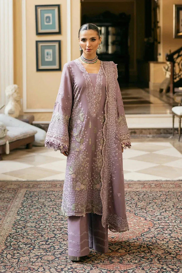 Aleena - Luxury Lawn 3PC Chikenkari Heavy Embroidered Suit | Unstitched Summer Luxe '26