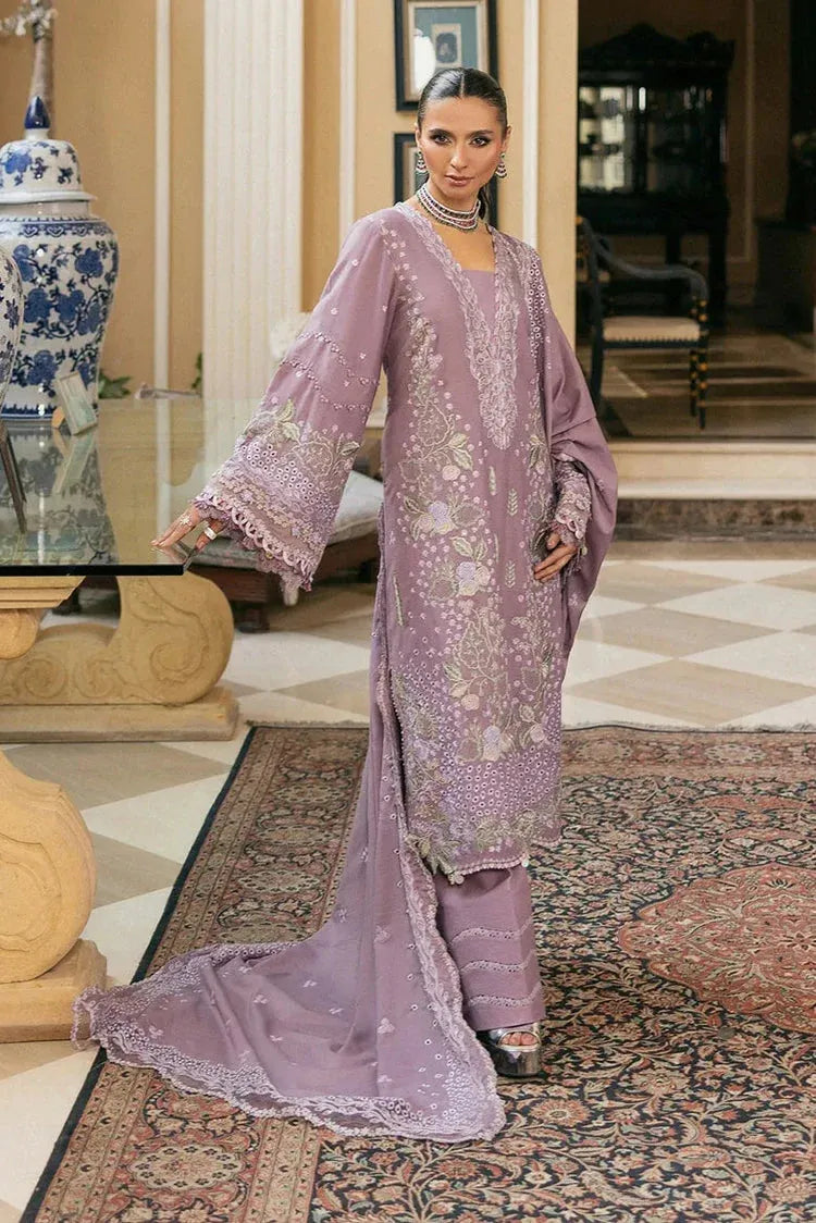 Aleena - Luxury Lawn 3PC Chikenkari Heavy Embroidered Suit | Unstitched Summer Luxe '26