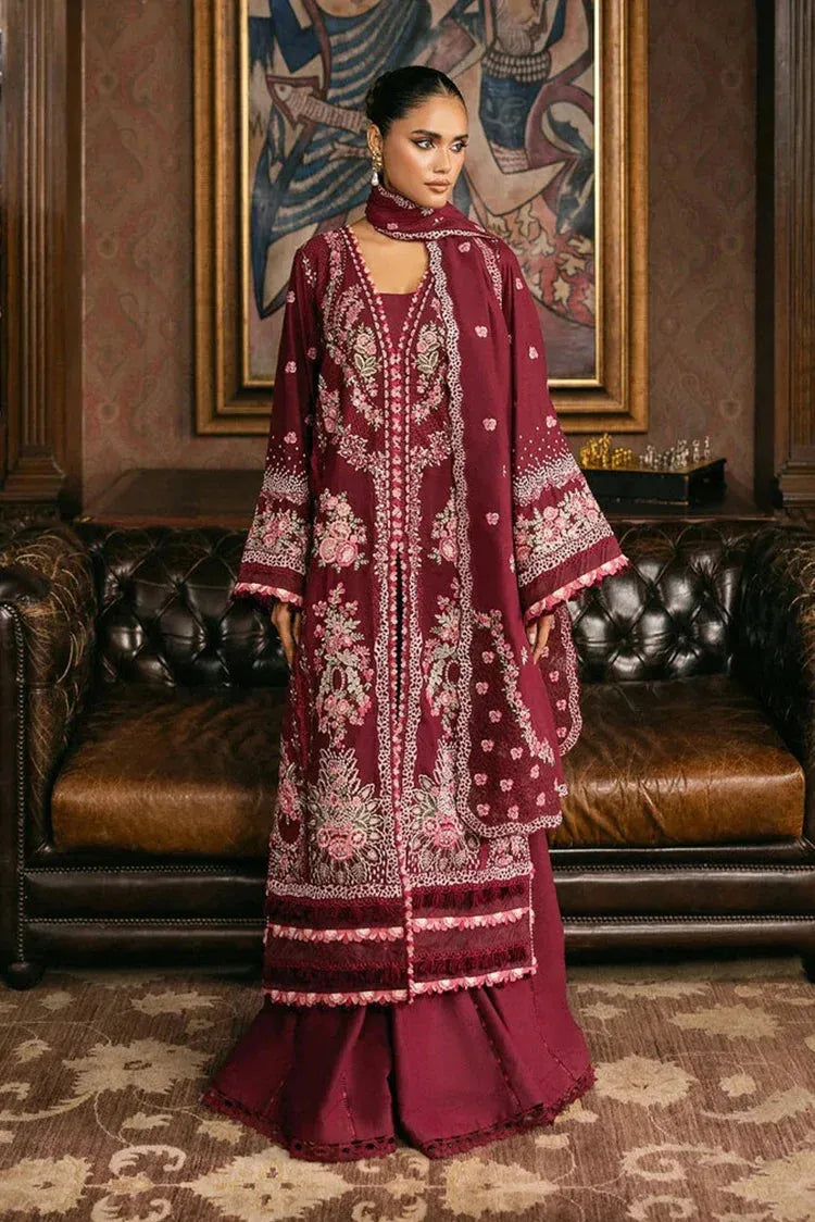 Sara - Luxury Lawn 3PC Chikenkari Heavy Embroidered Suit | Unstitched Summer Luxe '26