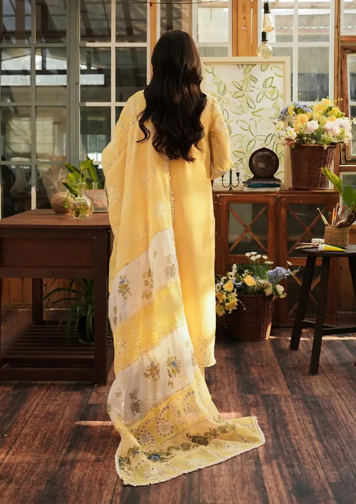 Zaroon Kahf - Luxury Lawn 3PC Chikenkari Heavy Embroidered Suit | Unstitched Summer Luxe '26