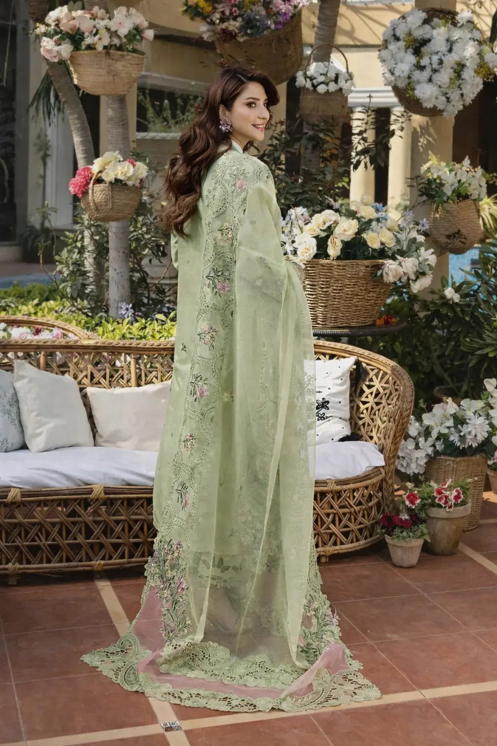 Rangreza - Luxury Lawn 3PC Chikenkari Heavy Embroidered Suit | Unstitched Summer Luxe '26