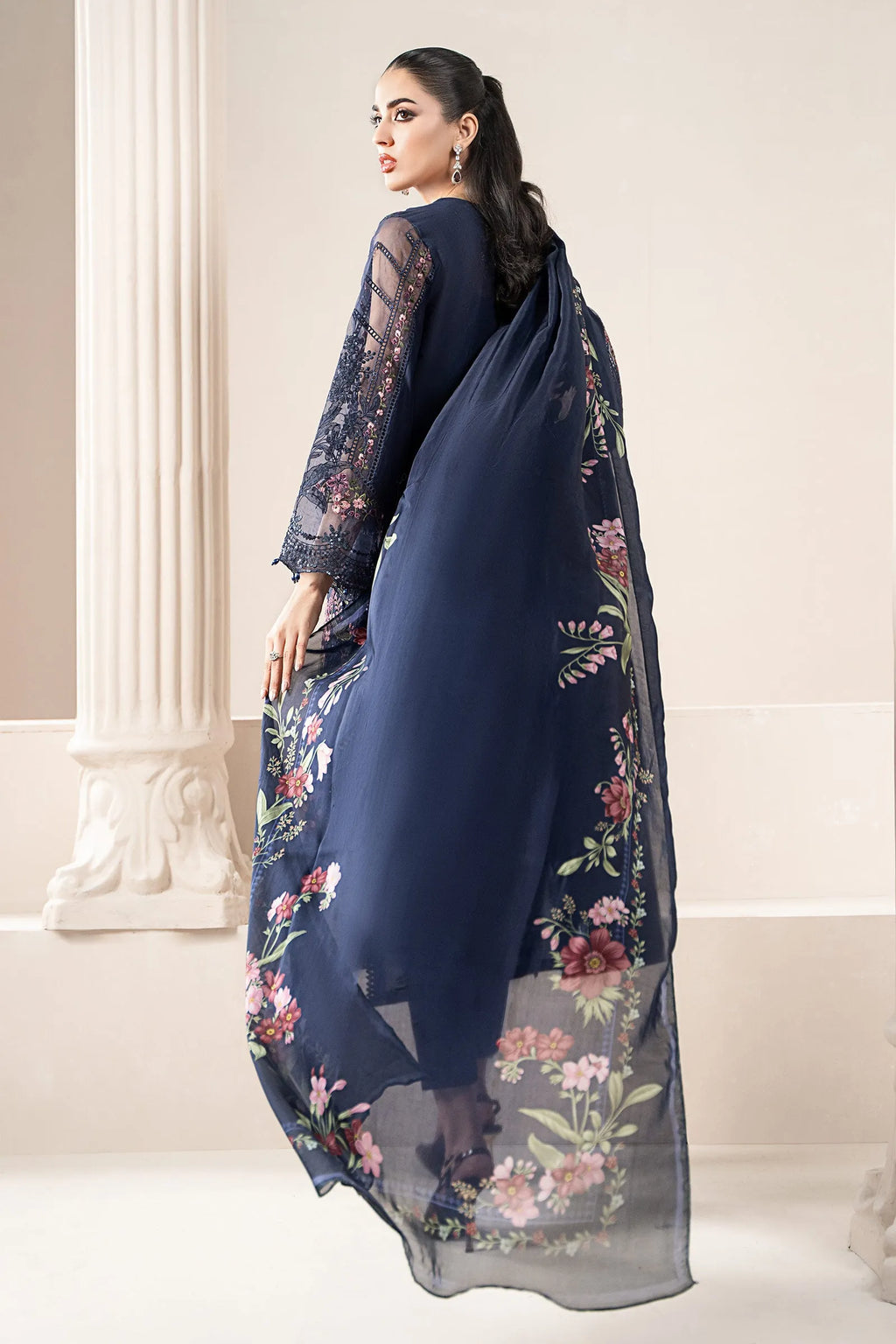 Samira - Luxury Lawn 3PC Chikenkari Heavy Embroidered Suit | KB-072 Unstitched Summer Luxe '26