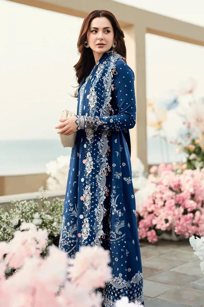 zaiba - Luxury Lawn 3PC Chikenkari Heavy Embroidered Suit | Unstitched Summer Luxe '26