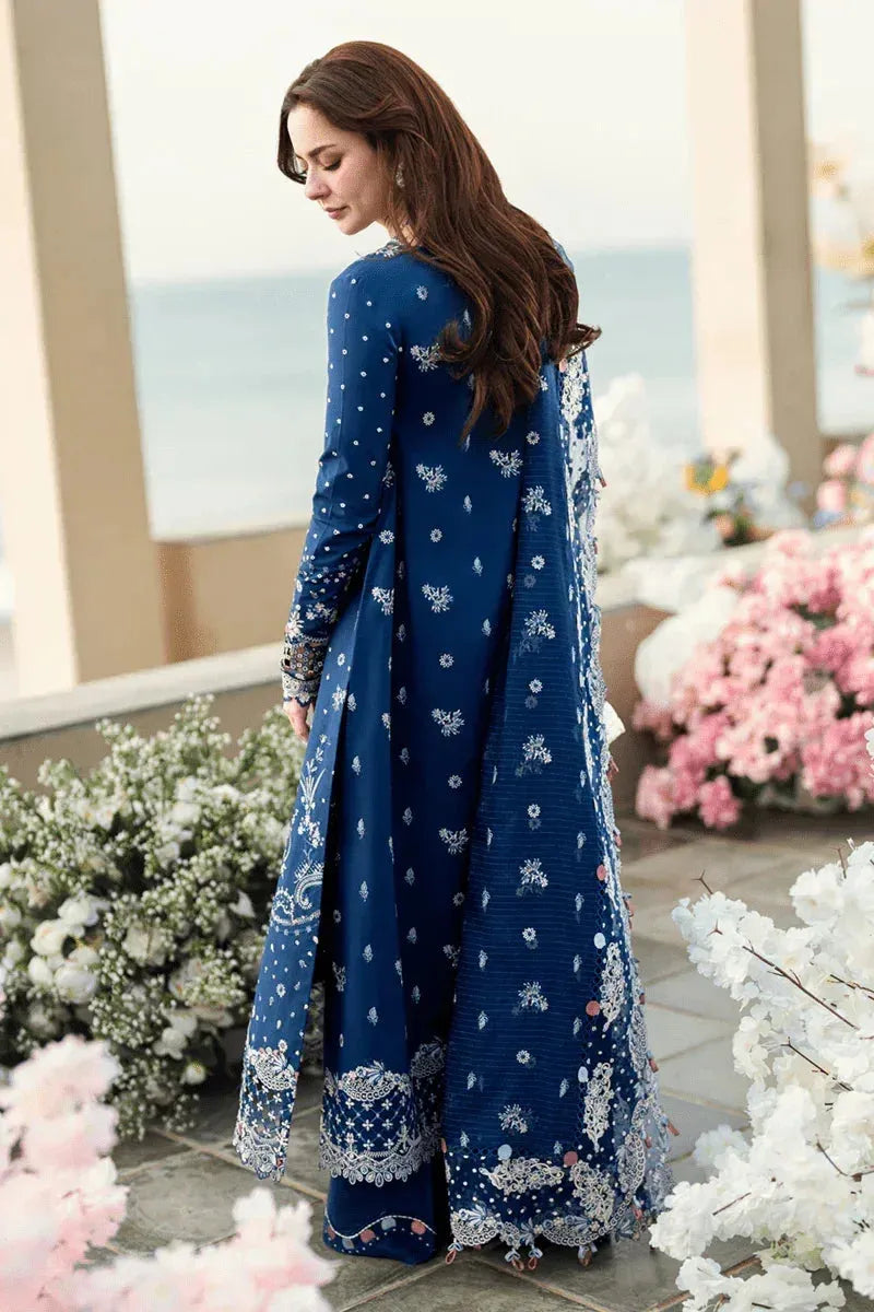 zaiba - Luxury Lawn 3PC Chikenkari Heavy Embroidered Suit | Unstitched Summer Luxe '26