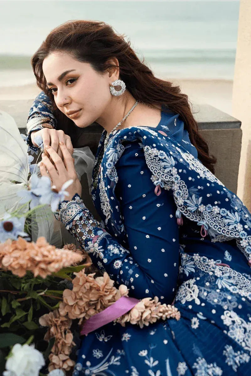 zaiba - Luxury Lawn 3PC Chikenkari Heavy Embroidered Suit | Unstitched Summer Luxe '26