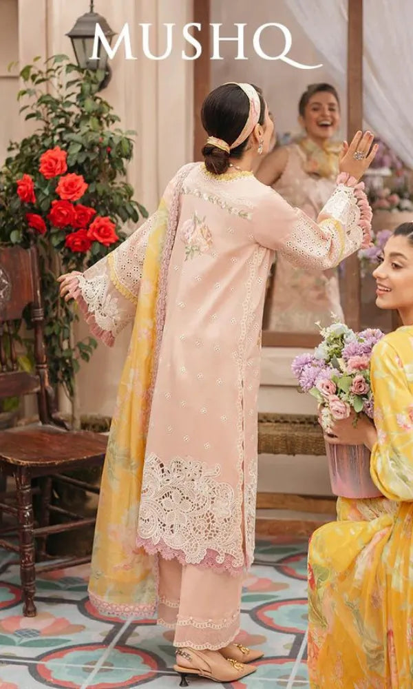 Nilofer - Luxury Lawn 3PC Chikenkari Heavy Embroidered Suit | ZF-062 Unstitched Summer Luxe '26
