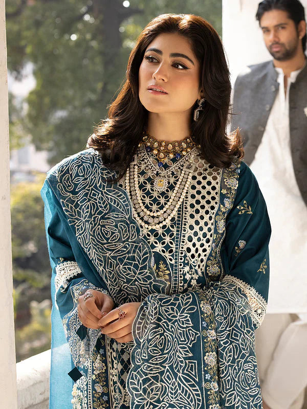 Mahnur - Luxury Lawn 3 PCS Embroidered | Unstitced Summer Zaroon