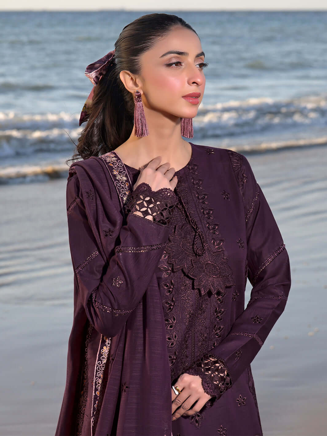 Rania - Luxury Lawn 3PC Chikenkari Heavy Embroidered Suit | KB-071 Unstitched Summer Luxe '26