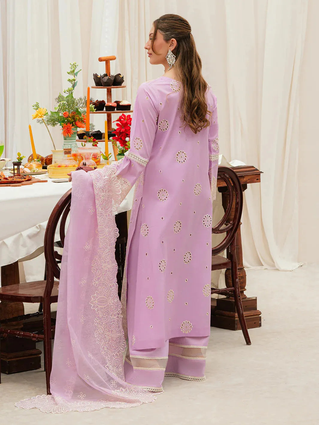 Amara - Luxury Lawn 3PC Chikenkari Heavy Embroidered Suit | KB-068 Unstitched Summer Luxe '26