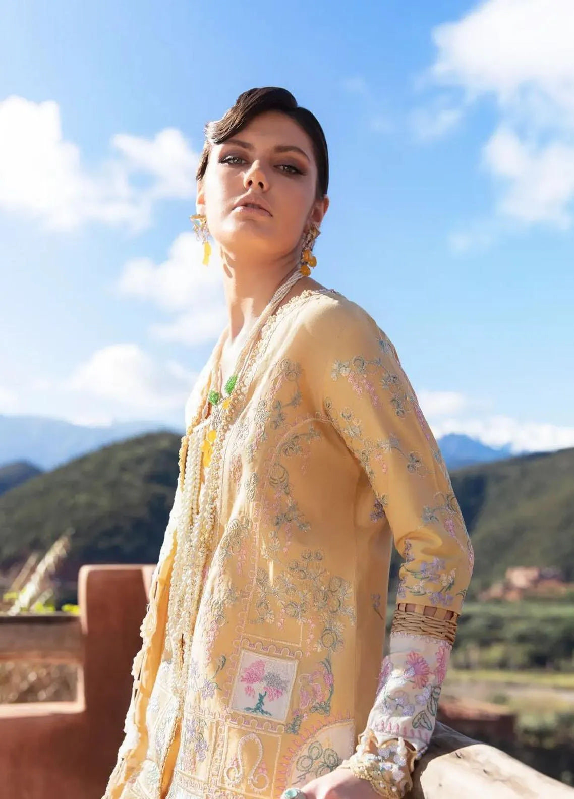 Darya - Luxury Lawn 3PC Chikenkari Heavy Embroidered Suit | KB-075 Unstitched Summer Luxe '26