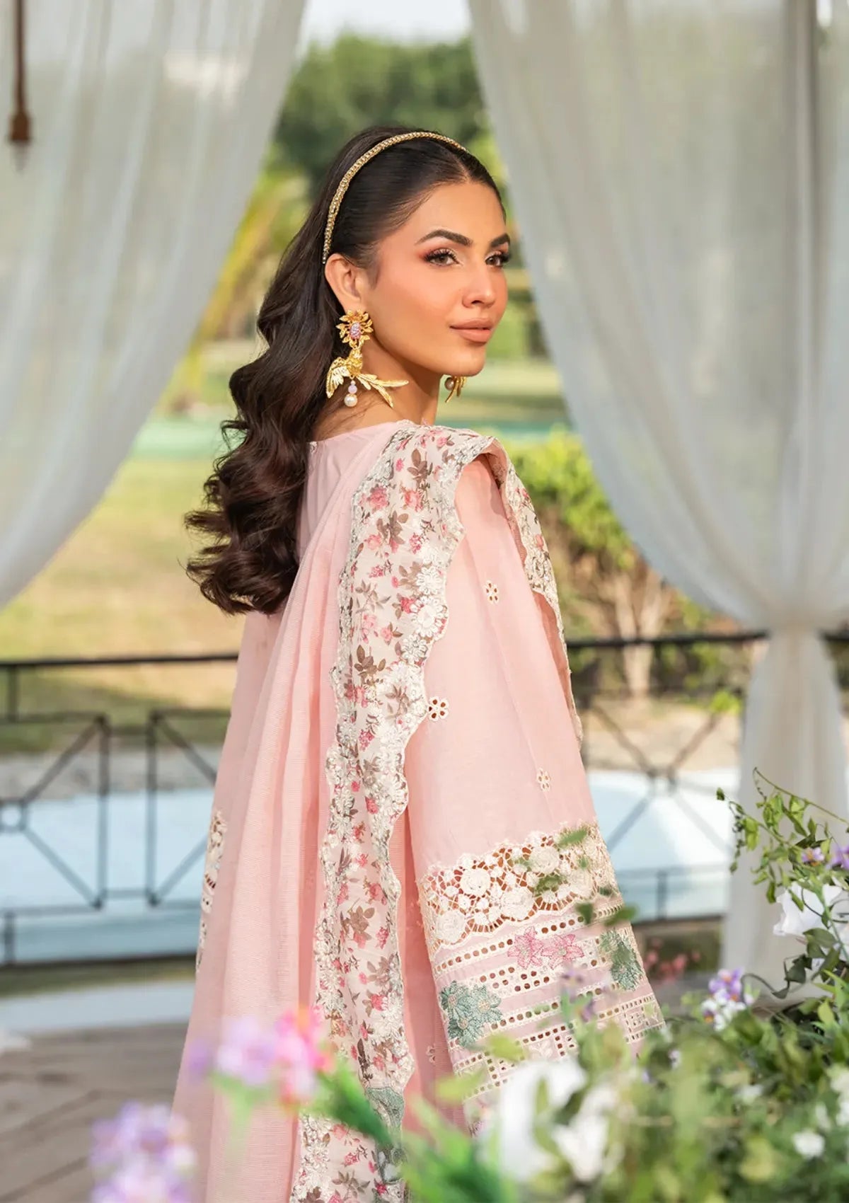 Elya - Luxury Lawn 3PC Chikenkari Heavy Embroidered Suit | Unstitched Summer Luxe '26
