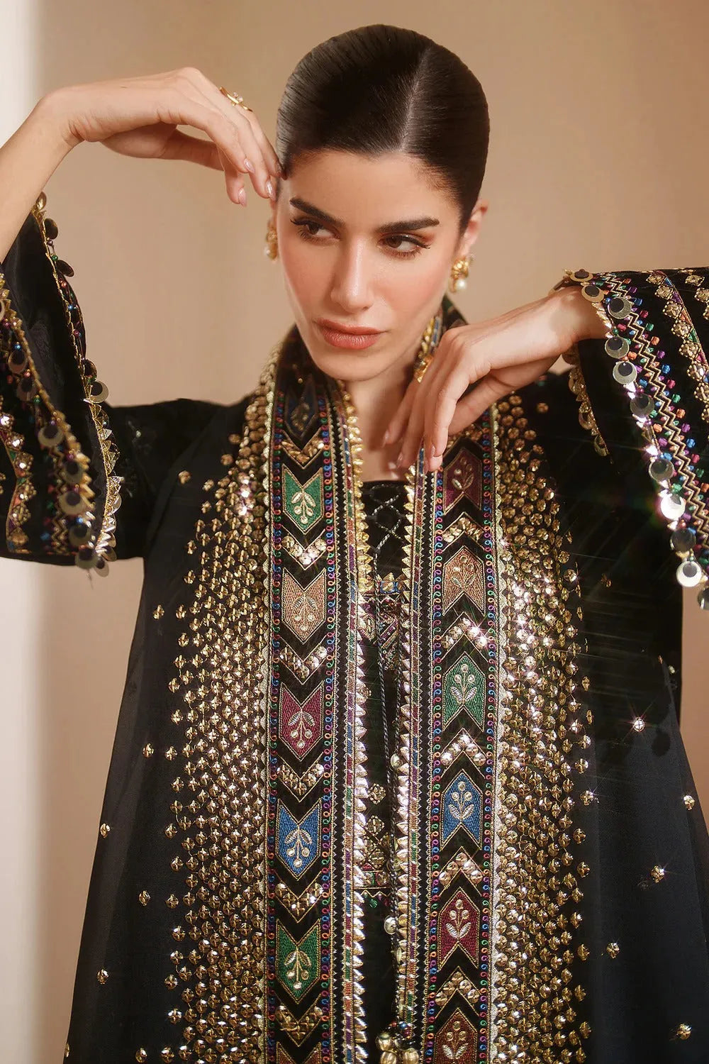 Nida -KB 048 - Luxury Lawn 3PC Chikenkari Heavy Embroidered Suit | Unstitched Summer Luxe '26