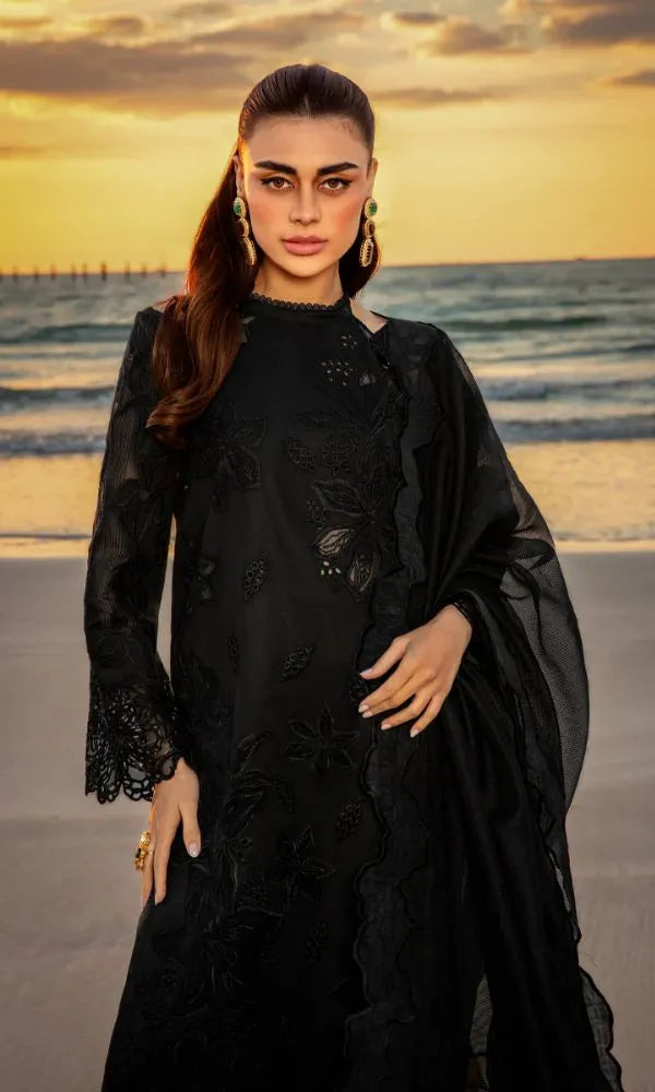 Inaya - Luxury Lawn 3PC Chikenkari Heavy Embroidered Suit | Unstitched Summer Luxe '26