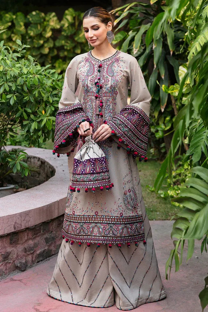 Mahvish - Luxury Lawn 3PC Chikenkari Heavy Embroidered Suit | Unstitched Summer Luxe '26