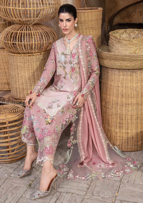 Amal - Luxury Lawn 3PC Chikenkari Heavy Embroidered Suit | KB-080 Unstitched Summer Luxe '26
