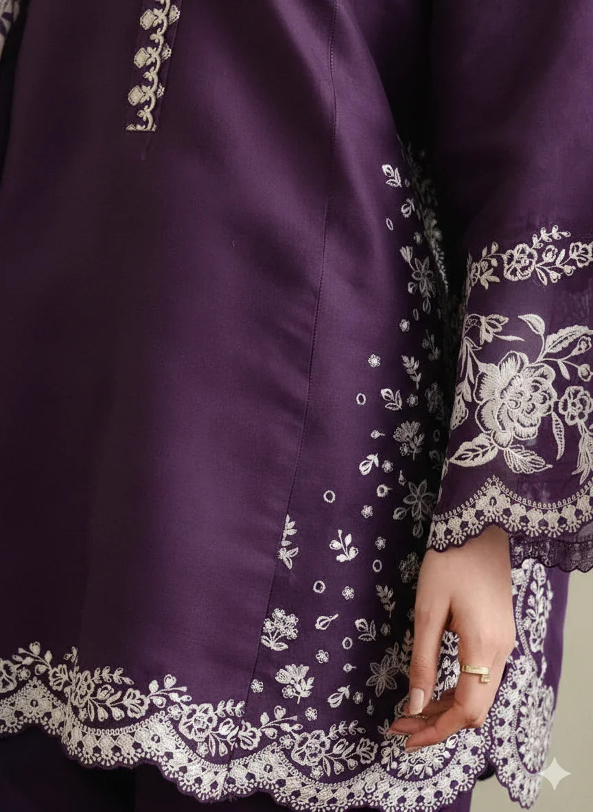 Coco by Zara Shahjahan Kb-106 | Unstitched Luxury Summer Fully Embroidered 3PCS