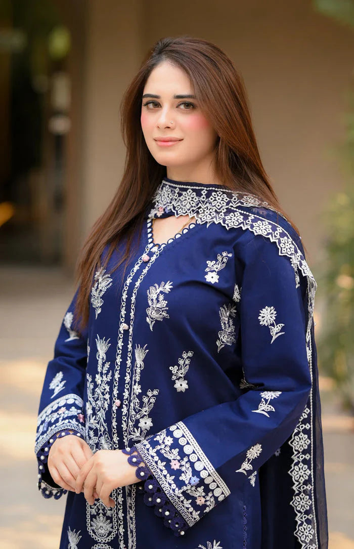 Rimal - Luxury Lawn 3PC Chikenkari Heavy Embroidered Suit | KB-094 Summer Luxe '26