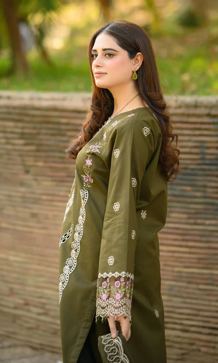 Donya - Luxury Lawn 3PC Chikenkari Heavy Embroidered Suit | KB-089 Summer Luxe '26