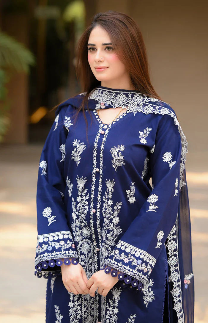 Rimal - Luxury Lawn 3PC Chikenkari Heavy Embroidered Suit | KB-094 Summer Luxe '26