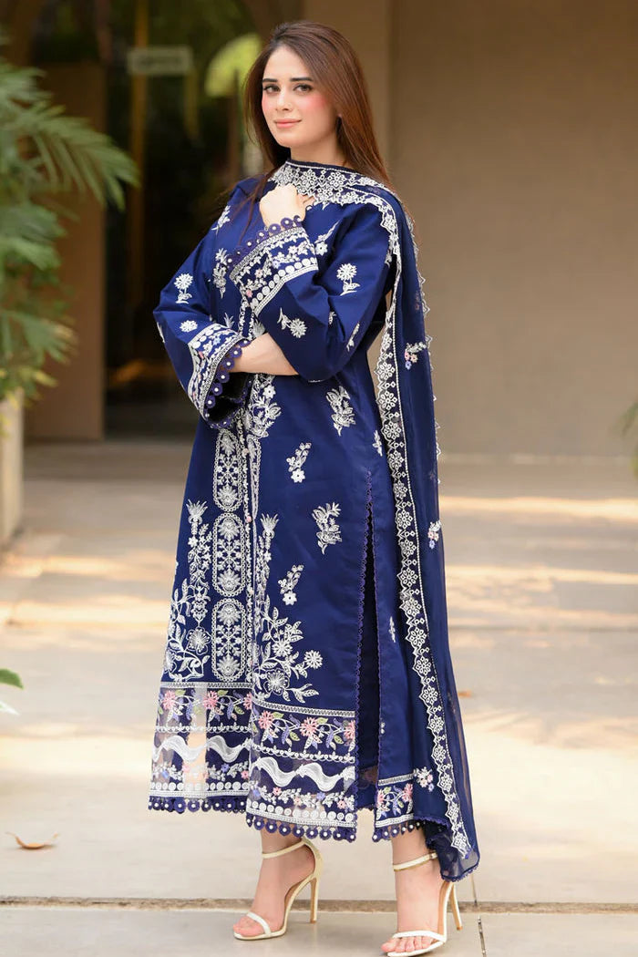 Rimal - Luxury Lawn 3PC Chikenkari Heavy Embroidered Suit | KB-094 Summer Luxe '26