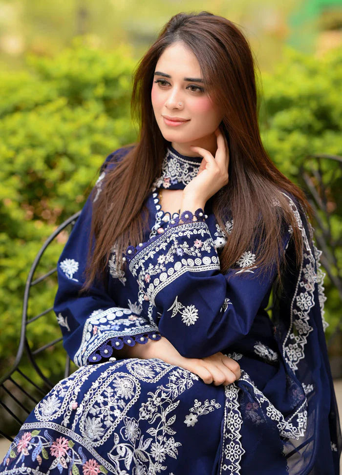Rimal - Luxury Lawn 3PC Chikenkari Heavy Embroidered Suit | KB-094 Summer Luxe '26