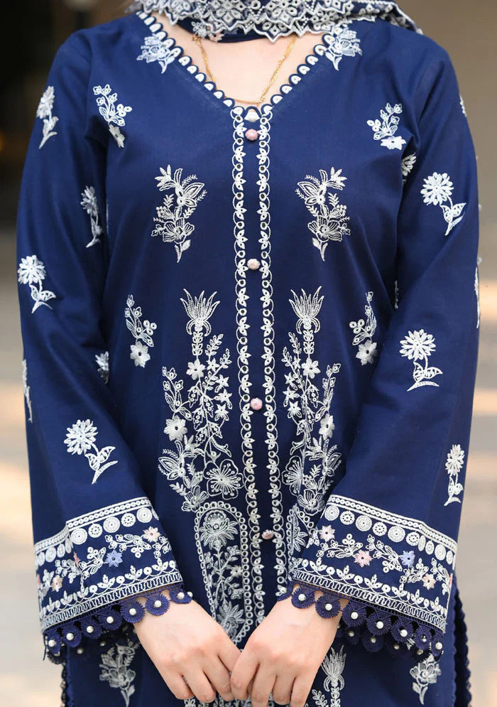Rimal - Luxury Lawn 3PC Chikenkari Heavy Embroidered Suit | KB-094 Summer Luxe '26
