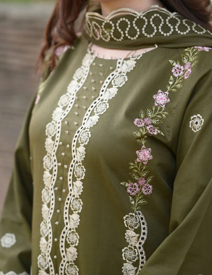 Donya - Luxury Lawn 3PC Chikenkari Heavy Embroidered Suit | KB-089 Summer Luxe '26