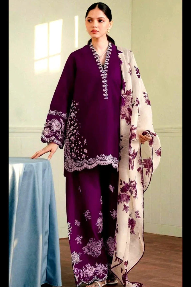 Coco by Zara Shahjahan Kb-106 | Unstitched Luxury Summer Fully Embroidered 3PCS